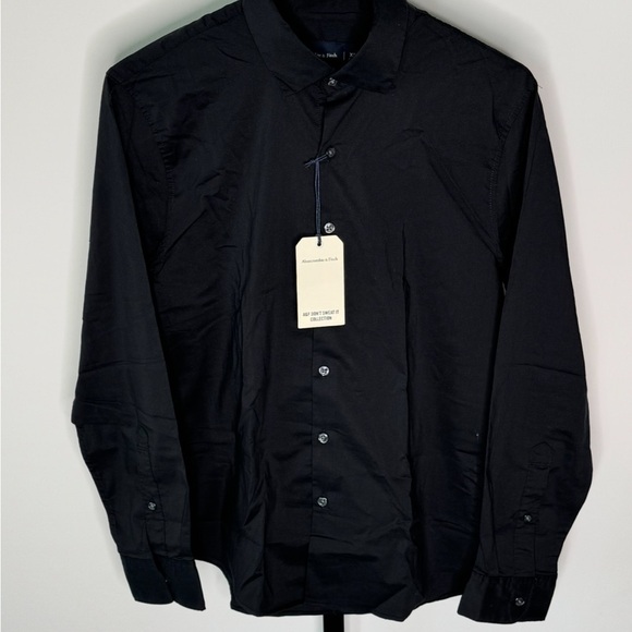 Abercrombie & Fitch Black Casual Button Down Shirt - Picture 5 of 7